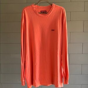 Supreme Men's Orange Long Sleeve Shirt